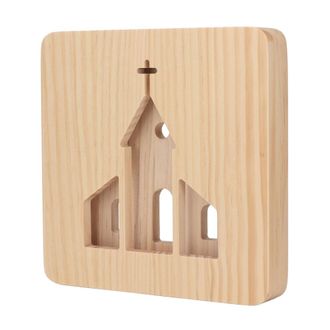 OEM L&aacute;mpara De Noche De Madera Con Alimentaci&oacute;n Usb Y Dise&ntilde;o De Iglesia, Que Proporciona Iluminaci&oacute;n De 360 Grados