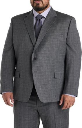 Michael Kors Big & Tall Transitional Check Suit Jacket in Grey at Nordstrom, Size 64