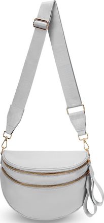 Generic Checkered Crossbody Bag for Women, 2026 Checkered Bum Bag with Spacious and Adjustable Shoulder Straps for Daily Commuting/Travel (Light gray, Solid c