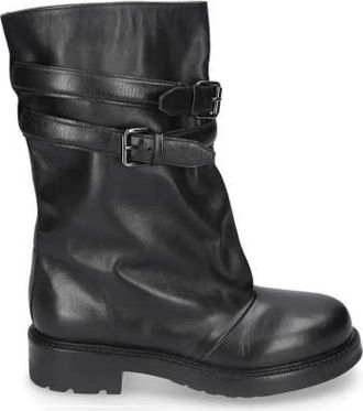 Strategia Biker Enkelboot - Dames - Enkellaarsjes - Zwart - 36 EU - Leer - Schoenen