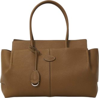 Tod's Brown Logo Medium Tote