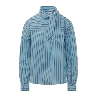 Tela Zafrina Gestreept Shirt - Dames - Blouses & Shirts - Blauw - Maat: M