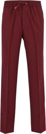 Dr&ocirc;le de Monsieur Mbp 191Pl 186 Pantalones de Sarga con Cintura El&aacute;stica - Trousers - Hombre - Rojo - XL