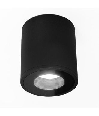 Trade Shop Trade Shop - Foco L&aacute;mpara De Techo Casquillo Gu10 Redondo Exterior Led Resistente Al Agua - Negro