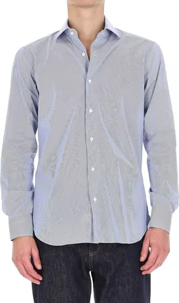 Barba Bacchettata Stretch Poplin Shirt Linea Milano