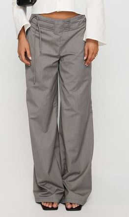 Princess Polly Just Have Fun Wide Leg Pants in Grey at Nordstrom, Size 10