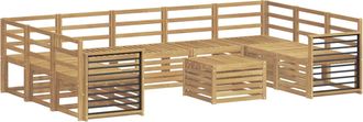 vidaXL Conjunto De Sof&aacute;s De Exterior 10 Uds. Blanco Vidaxl