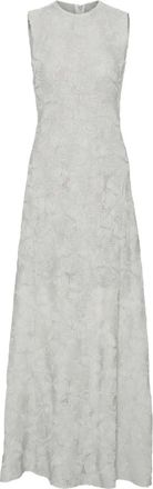 Rotate Abito lungo con motivo a fiori - Grigio