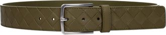 Bottega Veneta Herens Riem groen/modderleer