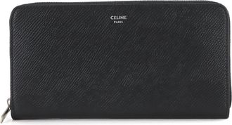 Celine Black Leather Long Wallet (Bi-Fold) (Pre-Owned)