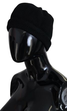 Dolce & Gabbana Womens Virgin Wool Beanie Black