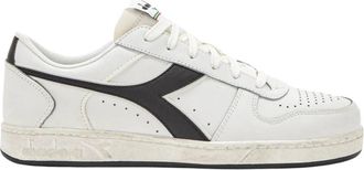 Diadora Vintage Basketbal Stijl Leren Sneakers - Heren - Sneakers - Wit - 42 EU - Leer - Schoenen