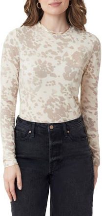Scotch & Soda Print Long Sleeve T-Shirt in Whitecap Gray Cow Print at Nordstrom Rack, Size X-Small