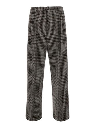 Emporio Armani Grey Regular Houndstooth Trousers