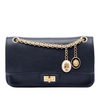 Chanel Pre-owned Double Flap Shoulder Bag - Dames - Pre-owned - Blauw - Maat: ONE Size Leer