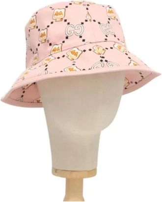 Gucci Pre-owned Tela hats - - Pre-owned - Donna - Rosa - ONE SIZE