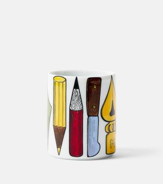 Fornasetti Portapenne Strumenti Scrittura in porcellana