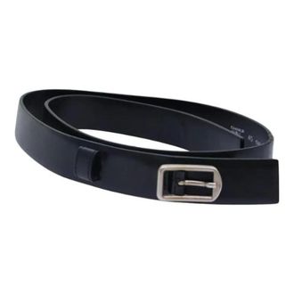 Chanel Vintage, unisex, Zwart, ONE Size, Leer, Pre-owned Vintage Leren Riem