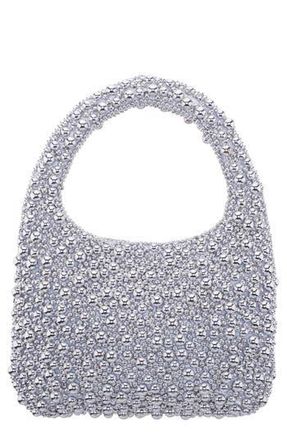 Nina Zariah Bubble Bead Top Handle Bag in Silver at Nordstrom Rack