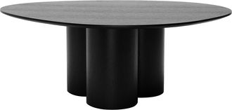 Miliboo Miliboo - Mesa De Centro De Dise&ntilde;o De Madera Negra 100 Cm Hollen