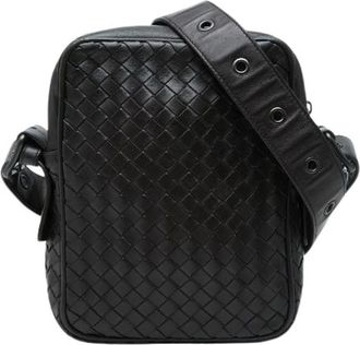 Bottega Veneta Pre-owned Intrecciato Leren Schoudertas - unisex - Vintage Schoudertas - Zwart - ONE Size - Leer - Vintage