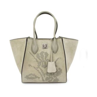 Ermanno Scervino Tote Bags, female, Green, Size: ONE SIZE Suede Tote Bag