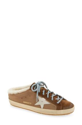 Golden Goose Super-Star Faux Shearling Lined Mule Sneaker in Beige/Cream at Nordstrom, Size 11Us