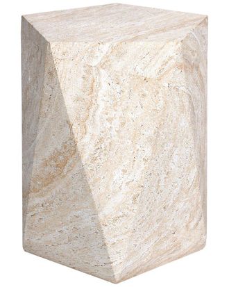 Empire Art Direct Luminous Harmony Travertine Finish Italian Design Side Table