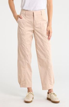 Sanctuary Sahara Tapered Stretch Cotton Utility Pants in Vapor Rose Pink at Nordstrom Rack, Size 30
