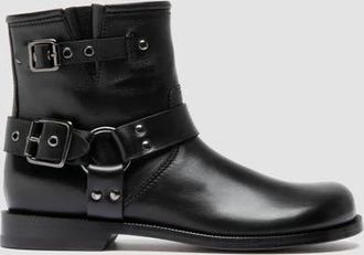 Officine Creative Emerald 016 Leather Harness Boots in Black at Nordstrom, Size 37