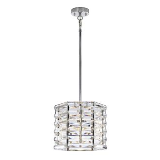 Netlighting Shoal 1 Light Pendant Polished Nickel E27 in Grey