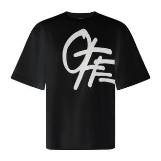 Off-white T-Shirts, male, Black, Size: S Spray Logo Skate T-shirt
