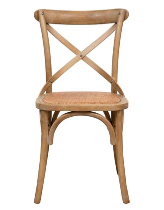 Biscottini International Silla De Cocina 47x86x52 Silla De Comedor Silla De Madera Y Rat&aacute;n Sillas Restaurante Modernas Silla Thonet Cross Sillas Vintage