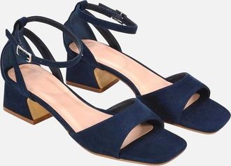 XY London Womens XY London Womens/Ladies Hayley Cut Out Low Block Heel Sandals - Navy - Size: 3
