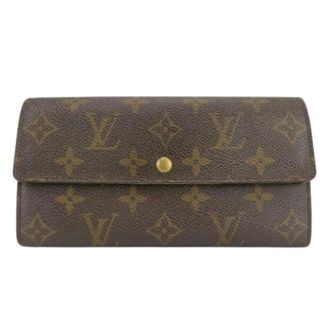 Louis Vuitton Pre-owned Wallets, female, Brown, Size: ONE SIZE Pre-owned Monogram Long Wallet (bi-fold)