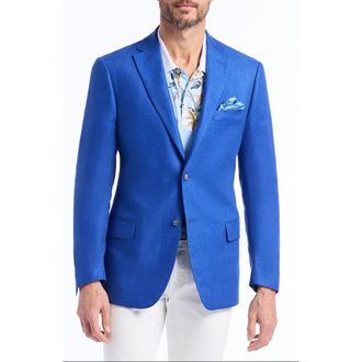 Robert Graham Rempston Linen Sport Coat in Cobalt at Nordstrom, Size 42