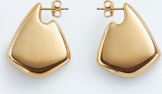 Bottega Veneta Small Fin Earrings - Gold - Women - 100% Sterling Silver