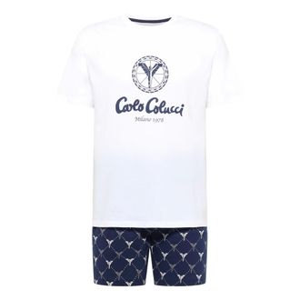 Carlo Colucci Carlo Colucci, Pyjamas, male, White, Size: 2XL Shorty Pyjama Set