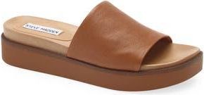Steve Madden Robyn Platform Slide Sandal in Cognac Leather at Nordstrom Rack, Size 8.5