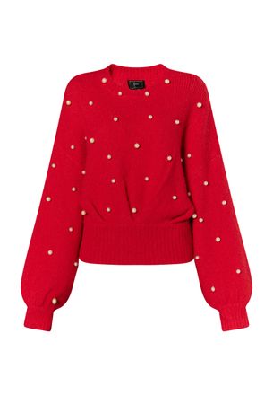 Faina Gebreide trui Dames rood
