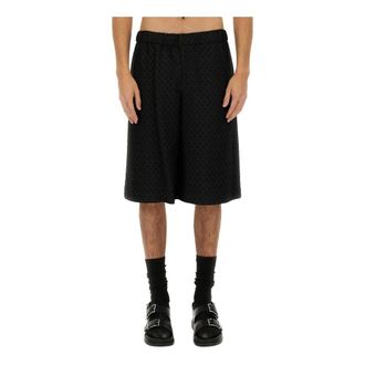 Alexander McQueen Alexander McQueen, Casual Shorts, male, Black, Size: S Skull Jacquard Shorts