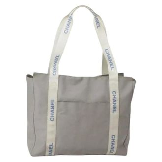Chanel Bolso Tote de Nailon Pre-owned - Pre-owned - Mujer - Gris - ONE SIZE