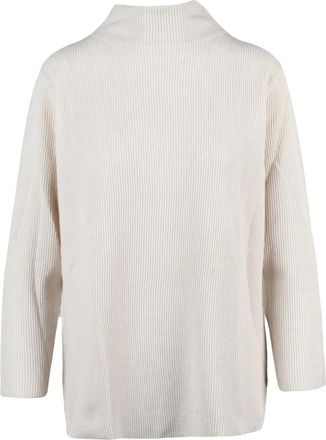 KANGRA Ribbed Knit - Dames - Coltruien - Beige - XS - Wol - Truien & Vesten