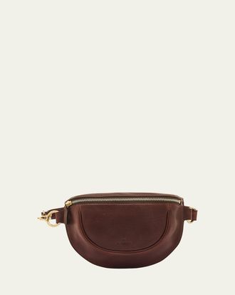 IL BISONTE Oliveta Zip Leather Belt Bag