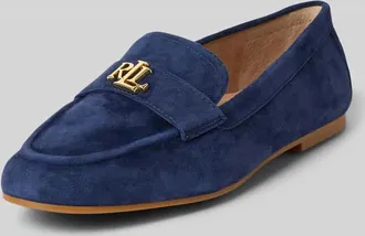 Lauren Ralph Lauren Loafers aus Leder mit Label-Detail Modell AVERI III in Marine, Gr&ouml;&szlig;e 36,5