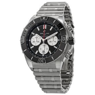 Breitling Pre-owned Breitling Chronomat Chronograph Automatic Chronometer Black Dial Mens Watch AB0136251B1A1