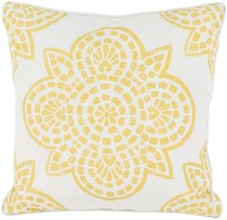 Ashley Hemma Yellow 20 Indoor/outdoor Throw Pillow, Bright Yellow/White