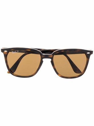 Ray-Ban tortoiseshell-effect square sunglasses - unisex - Acetate - 54 - Brown