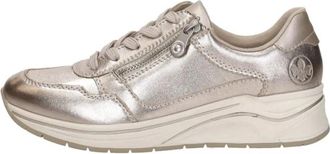 Rieker Sneakers Laag - Dames - Sneakers - Geel - 43 EU - Leer - Schoenen