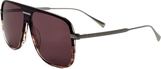 John Varvatos Mens 60 mm Navy Havana Gradient Sunglasses